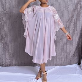 French Lace Pink Dress 002/DPK
